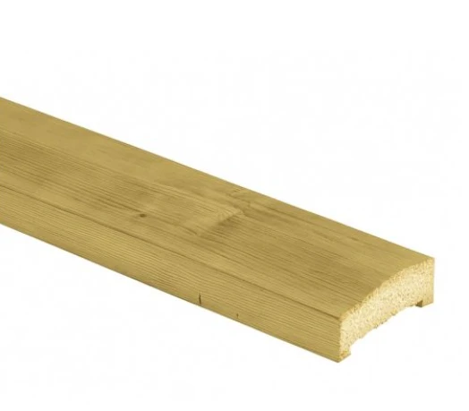 Vuren Afdeklat 2.8 x 7 cm (28 x 70 mm) Groen Geïmpregneerd - Lengte 180 cm - Afbeelding 1